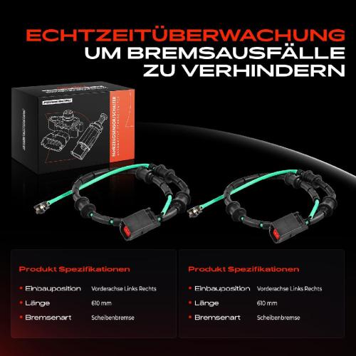 2x Warnkontakt Bremsbelagverschleiß Vorderachse für Jaguar XF Sportbrake X250 2.0L 2.2L 3.0L Bild 2x Warnkontakt Bremsbelagverschleiß Vorderachse für Jaguar XF Sportbrake X250 2.0L 2.2L 3.0L