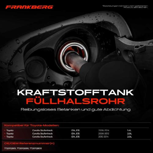 1x Kraftstoffeinfüllrohr Einfüllstutzen für Toyota Corolla Stufenheck E15 Bild 1x Kraftstoffeinfüllrohr Einfüllstutzen für Toyota Corolla Stufenheck E15