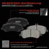 4x Bremsbeläge Vorderachse für Mercedes-Benz GLK-Klasse X204 2.0L 2.1L 3.0L 3.5L 2008-2015