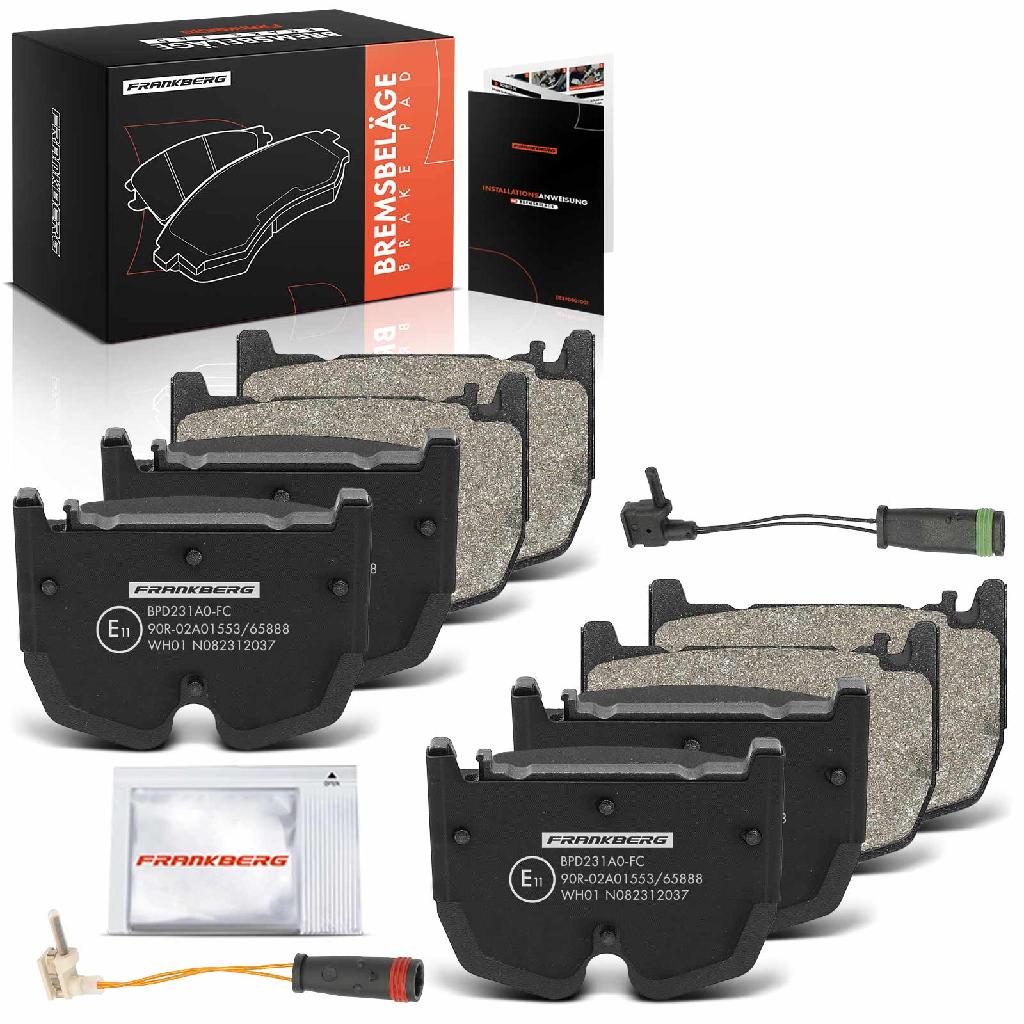 8x Bremsbeläge Vorderachse für Mercedes-Benz C219 W211 S211 V220 W220 V221 W221 2001-2012