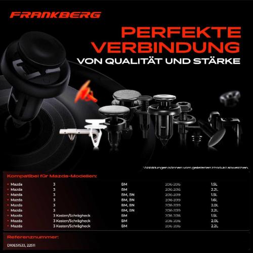 20x Befestigungsclips Schwellerabdeckung für Mazda 3 BM 5 CW CX-3 DK CX-9 TB Bild 20x Befestigungsclips Schwellerabdeckung für Mazda 3 BM 5 CW CX-3 DK CX-9 TB