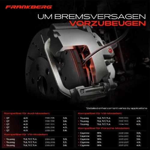 Frankberg 1x Warnkontakt Bremsbelagverschleiß Vorderachse für VW Touareg Audi Q7 Porsche Cayenne Bild Frankberg 1x Warnkontakt Bremsbelagverschleiß Vorderachse für VW Touareg Audi Q7 Porsche Cayenne