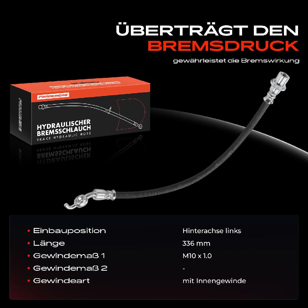 1x Bremsschlauch Bremsschläuche Hinterachse Links für Lexus IS III 2.0L 2.5L Bj ab 2013