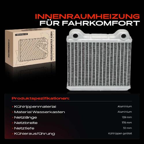 Frankberg 1x Wärmetauscher Innenraumheizung für Audi A8 4D2 4D8 1994-2002 2.5L-6.0L Bild Frankberg 1x Wärmetauscher Innenraumheizung für Audi A8 4D2 4D8 1994-2002 2.5L-6.0L