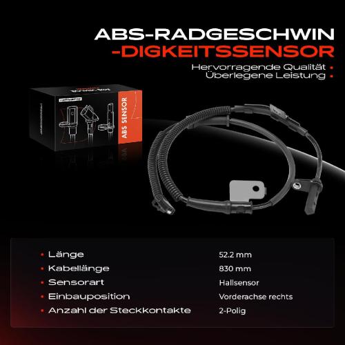 Frankberg 1x ABS Sensor Vorderachse rechts f r KIA Sorento I JC 2.5L 3.3L 2006-2011 Bild Frankberg 1x ABS Sensor Vorderachse rechts f r KIA Sorento I JC 2.5L 3.3L 2006-2011