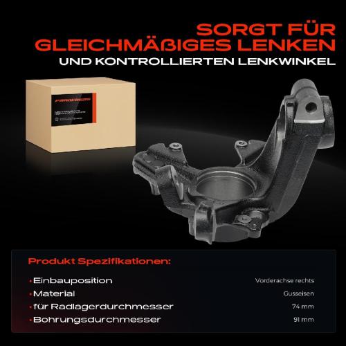 Frankberg 1x Achsschenkel Radaufhängung Vorderachse Rechts für VW Golf 4 Bora Audi A3 8L1 Seat Skoda Bild Frankberg 1x Achsschenkel Radaufhängung Vorderachse Rechts für VW Golf 4 Bora Audi A3 8L1 Seat Skoda