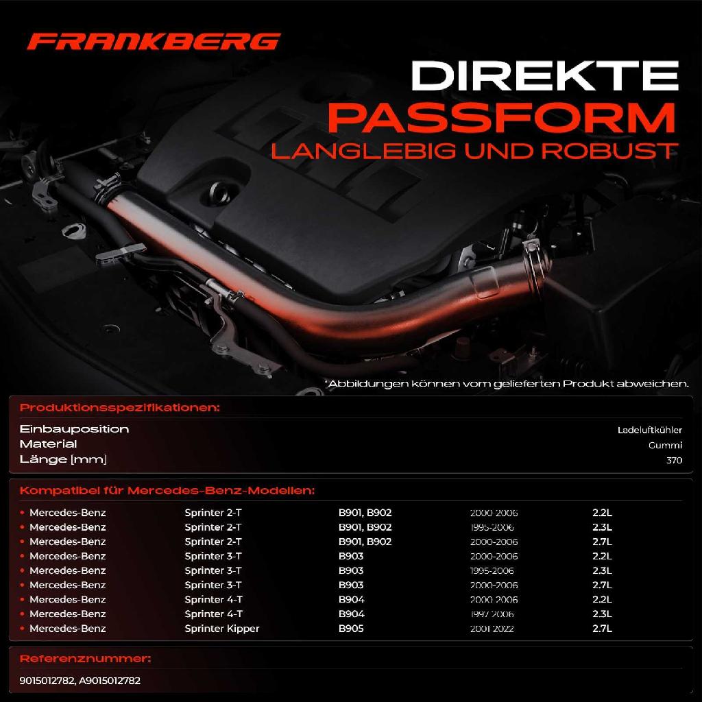 1x Kühlerschlauch Turboschlauch für Mercedes-Benz Sprinter 2-T Bus B901 B902 B903 B904 B905