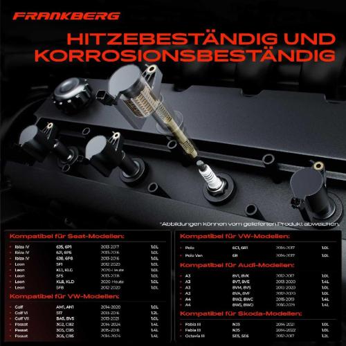 Frankberg 4x Z ndmodul Z ndspule f r VW Golf Sportsvan VI VII Variant Polo Passat Beetle Caddy Alltrack MPV Kasten/MPV Bild Frankberg 4x Z ndmodul Z ndspule f r VW Golf Sportsvan VI VII Variant Polo Passat Beetle Caddy Alltrack MPV Kasten/MPV