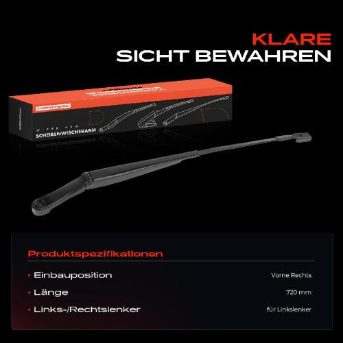 1x Wischerarm Scheibenwischer Vorne Rechts für Audi Q3 8UB 8UG 2.5L 2015-2018 Bild 1x Wischerarm Scheibenwischer Vorne Rechts für Audi Q3 8UB 8UG 2.5L 2015-2018