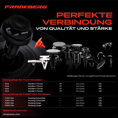 10x Befestigungsclips Kühlergrill für Ford Mustang Convertible Coupe Mondeo V Schrägheck Bild 10x Befestigungsclips Kühlergrill für Ford Mustang Convertible Coupe Mondeo V Schrägheck