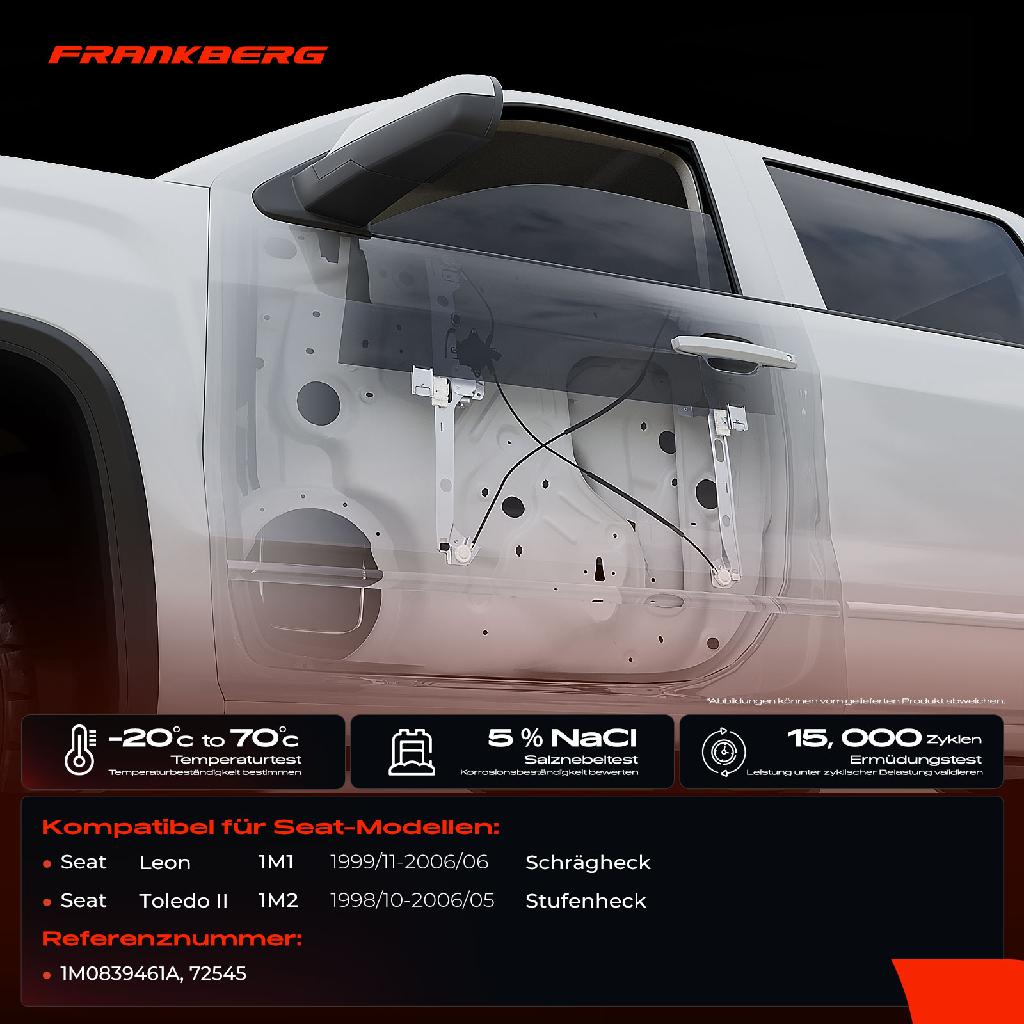 1x Fensterheber Hinten Links für Seat Leon 1M1 Toledo 2 1M2 1998-2006