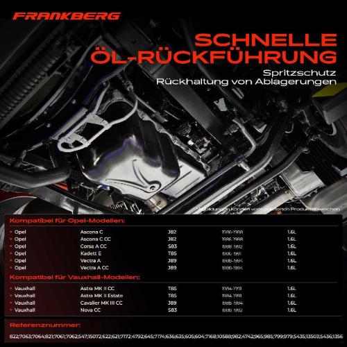 Frankberg 1x Ölwanne Motorölwanne für Opel Ascona C Kadett E Vectra A Vauxhall Cavalier MK III 1.6L Bild Frankberg 1x Ölwanne Motorölwanne für Opel Ascona C Kadett E Vectra A Vauxhall Cavalier MK III 1.6L