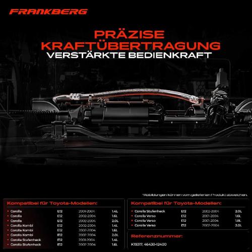 1x Seilzug Feststellbremse Hinterachse links für Toyota Corolla E12 2001-2004 Bild 1x Seilzug Feststellbremse Hinterachse links für Toyota Corolla E12 2001-2004