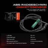 1x ABS Sensor Hinterachse beidseitig für Land Rover Range III 2.9L 3.6L 4.2L 4.4L 5.0L 2006-2012