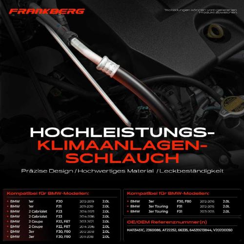 1x Hochdruckleitung Klimaanlage für BMW 1er F20 F21 3er F30 F80 F31 2 Coupe F22 Bild 1x Hochdruckleitung Klimaanlage für BMW 1er F20 F21 3er F30 F80 F31 2 Coupe F22