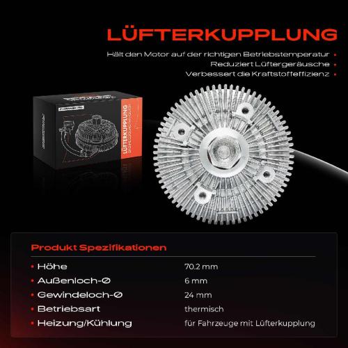 1x Lüfterkupplung Kühlerlüfte für Ford Transit Bus Kasten Pick-up E T 2.5L Bild 1x Lüfterkupplung Kühlerlüfte für Ford Transit Bus Kasten Pick-up E T 2.5L