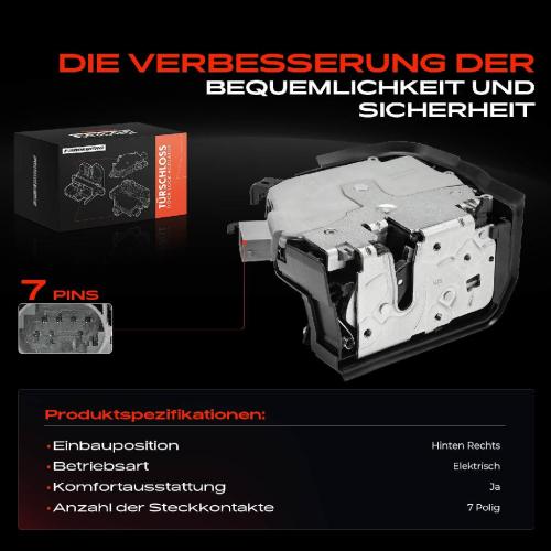 1x Türschloss Hinten Rechts für BMW X5 E53 2.9L 3.0L 4.4L 4.6L 4.8L 2000-2006 Bild 1x Türschloss Hinten Rechts für BMW X5 E53 2.9L 3.0L 4.4L 4.6L 4.8L 2000-2006