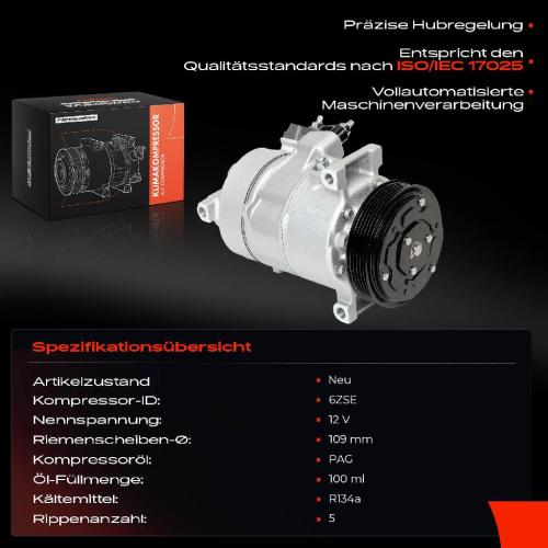 1x Klimakompressor für Fiat 500X 334 1.3L Bj ab 2019 Bild 1x Klimakompressor für Fiat 500X 334 1.3L Bj ab 2019