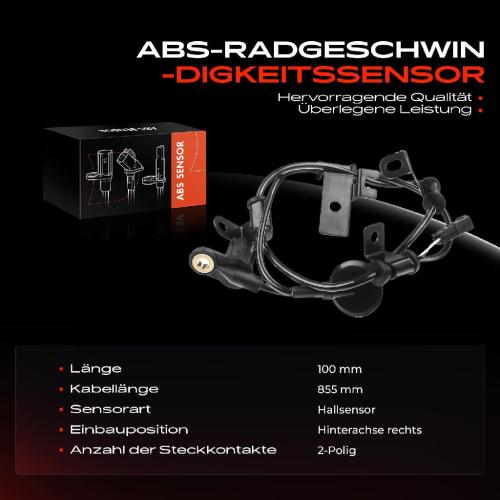 Frankberg 1x ABS Sensor Hinterachse rechts für Ford Maverick FORD USA Escape Mazda Tribute 2.0L 2.3L 3.0L 2000-2008 Bild Frankberg 1x ABS Sensor Hinterachse rechts für Ford Maverick FORD USA Escape Mazda Tribute 2.0L 2.3L 3.0L 2000-2008