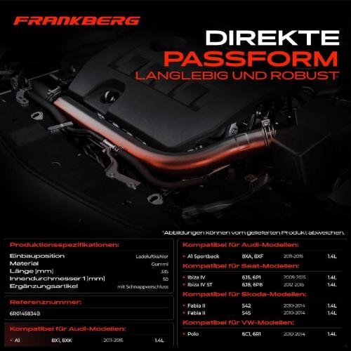 1x Kühlerschlauch Turboschlauch für VW Polo Audi A1 Sportback Seat Ibiza IV Sportcoupe Skoda Fabia Bild 1x Kühlerschlauch Turboschlauch für VW Polo Audi A1 Sportback Seat Ibiza IV Sportcoupe Skoda Fabia