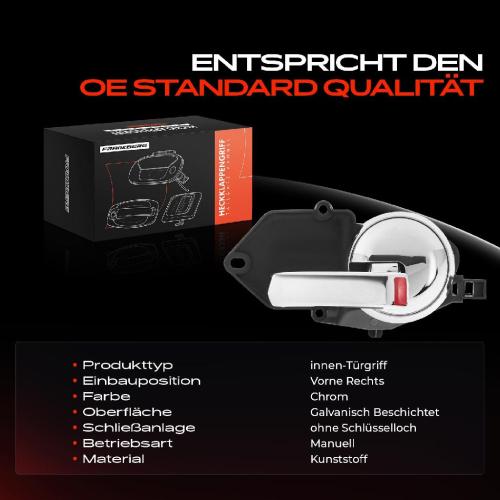 1x Türgriff Vorne Rechts innen für Fiat 500 C 500/595/695 500C/595C/695C 0.9L 1.0L 1.2L 1.4L Bj ab 2007 Bild 1x Türgriff Vorne Rechts innen für Fiat 500 C 500/595/695 500C/595C/695C 0.9L 1.0L 1.2L 1.4L Bj ab 2007