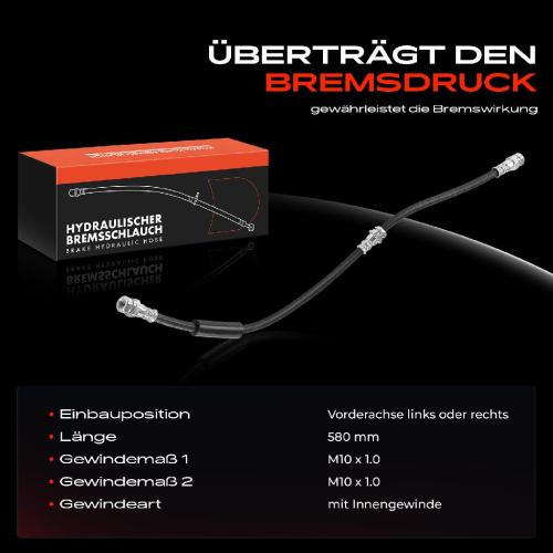 Frankberg 1x Bremsschlauch Bremsschläuche Vorderachse Links oder Rechts für Audi TT Roadster 8J3 8J9 1.8L 2.0L Bild Frankberg 1x Bremsschlauch Bremsschläuche Vorderachse Links oder Rechts für Audi TT Roadster 8J3 8J9 1.8L 2.0L