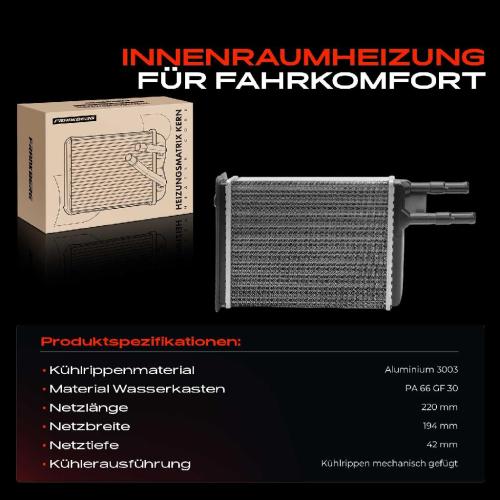 1x Wärmetauscher Innenraumheizung für Citroën Jumper 230 Fiat Ducato Peugeot Boxer Bild 1x Wärmetauscher Innenraumheizung für Citroën Jumper 230 Fiat Ducato Peugeot Boxer
