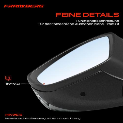 Frankberg 1x Außenspiegel Links für Peugeot 208 I CA CC 1.0L 1.2L 1.4L 1.6L 2012-2015 Bild Frankberg 1x Außenspiegel Links für Peugeot 208 I CA CC 1.0L 1.2L 1.4L 1.6L 2012-2015