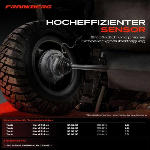 Frankberg 1x ABS Sensor Hinterachse links für Toyota Hilux VII Pick-up N1 N2 N3 2.5L 3.0L 2005-2015 Bild Frankberg 1x ABS Sensor Hinterachse links für Toyota Hilux VII Pick-up N1 N2 N3 2.5L 3.0L 2005-2015