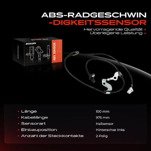Frankberg 1x ABS Sensor Hinterachse links für Mazda 6 Hatchback Kombi Stufenheck 1.8L 2.0L 2.5L 2.2L 2007-2013 Bild Frankberg 1x ABS Sensor Hinterachse links für Mazda 6 Hatchback Kombi Stufenheck 1.8L 2.0L 2.5L 2.2L 2007-2013