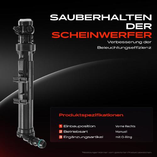 1x Scheinwerferreinigung Waschwasserdüse Vorne Rechts für Mercedes-Benz M-Klasse W166 2011-2015 Bild 1x Scheinwerferreinigung Waschwasserdüse Vorne Rechts für Mercedes-Benz M-Klasse W166 2011-2015