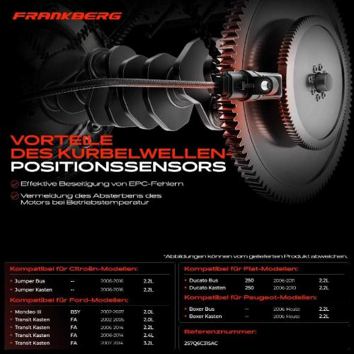 1x Kurbelwellensensor Impulsgeber für Citroën Fiat Ford Mondeo III Transit Peugeot Bild 1x Kurbelwellensensor Impulsgeber für Citroën Fiat Ford Mondeo III Transit Peugeot
