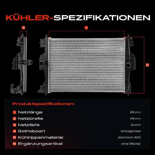 1x Kühler Wasserkühler Motorkühler für Citroën DS4 5 Peugeot 308 DS Bild 1x Kühler Wasserkühler Motorkühler für Citroën DS4 5 Peugeot 308 DS