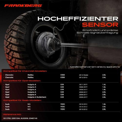 1x ABS Sensor Vorderachse beidseitig für Chevrolet Malibu Opel Insignia A Country Tourer Sports Stufenheck Bild 1x ABS Sensor Vorderachse beidseitig für Chevrolet Malibu Opel Insignia A Country Tourer Sports Stufenheck