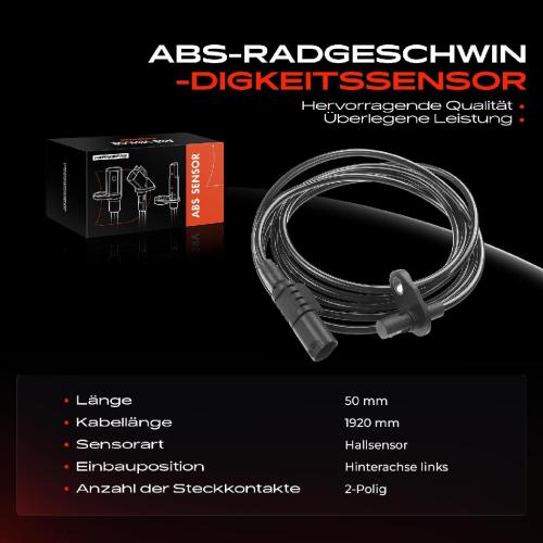Frankberg 1x ABS Sensor Hinterachse links für VW Crafter 30-35 Bus 2E Crafter 30-50 Kasten Bus 2F 2E Mercedes-Benz Bild Frankberg 1x ABS Sensor Hinterachse links für VW Crafter 30-35 Bus 2E Crafter 30-50 Kasten Bus 2F 2E Mercedes-Benz