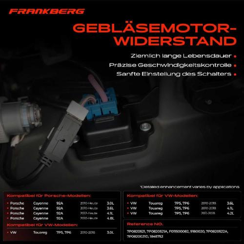 1x Widerstand Vorwiderstand Gebläsemotor für VW Touareg 7P5/6 Porsche Cayenne 92A Bild 1x Widerstand Vorwiderstand Gebläsemotor für VW Touareg 7P5/6 Porsche Cayenne 92A