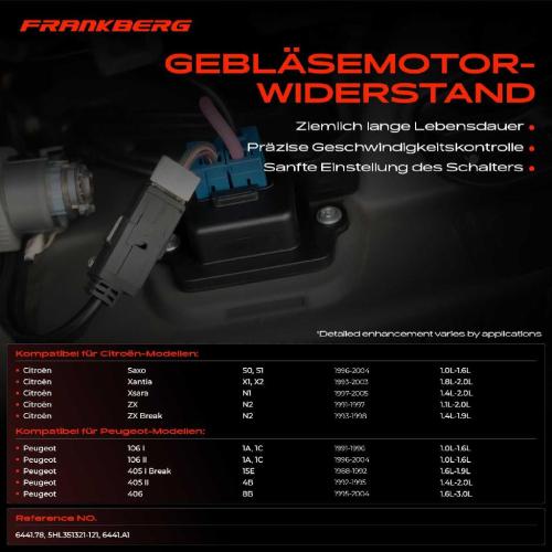 1x Widerstand Vorwiderstand Gebläsemotor für Citroën AX Saxo Xsara Xantia ZX 106 Bild 1x Widerstand Vorwiderstand Gebläsemotor für Citroën AX Saxo Xsara Xantia ZX 106