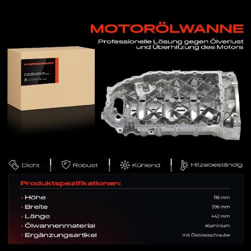 Frankberg 1x Ölwanne Motorölwanne für VW Golf 5 6 Passat Tiguan EOS Beetle Audi A3 TT Bild Frankberg 1x Ölwanne Motorölwanne für VW Golf 5 6 Passat Tiguan EOS Beetle Audi A3 TT