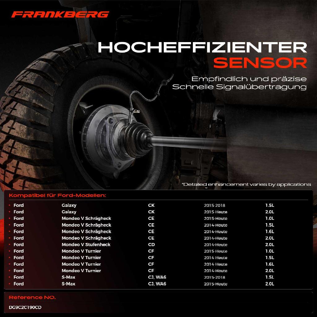 1x ABS Sensor Hinterachse beidseitig für Ford Galaxy Mondeo V Schrägheck Stufenheck Turnier S-Max Bj ab 2014