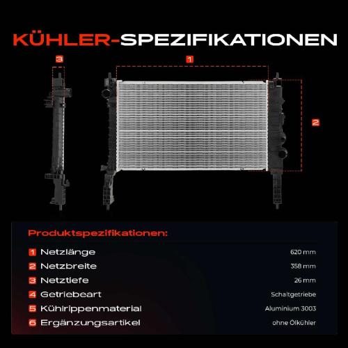 1x Kühler Wasserkühler Motorkühler für Chevrolet Trax Opel Mokka/Mokka X J13 1.4L Bj ab 2012 Bild 1x Kühler Wasserkühler Motorkühler für Chevrolet Trax Opel Mokka/Mokka X J13 1.4L Bj ab 2012