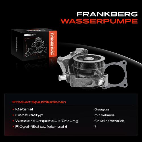 1x Wasserpumpe Kühlwasserpumpe für Citroën Jumper Peugeot Boxer Fiat Ducato 250 3.0L Bild 1x Wasserpumpe Kühlwasserpumpe für Citroën Jumper Peugeot Boxer Fiat Ducato 250 3.0L