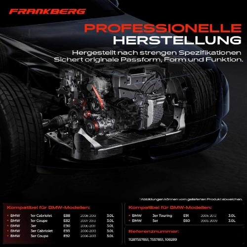 1x Umlenkrolle Führungsrolle für BMW 3er E90 E91 E92 E93 1er E82 E88 5er E60 Bild 1x Umlenkrolle Führungsrolle für BMW 3er E90 E91 E92 E93 1er E82 E88 5er E60