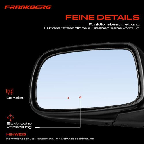 Frankberg 1x Außenspiegel Links für Toyota Yaris P1 1.0L 1.3L 1.4L 1.5L 2003-2005 Bild Frankberg 1x Außenspiegel Links für Toyota Yaris P1 1.0L 1.3L 1.4L 1.5L 2003-2005