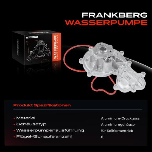 Frankberg 1x Wasserpumpe Kühlwasserpumpe für Audi A4 8K B8 A6 A7 4G A8 4H Q5 8R Q7 4LB 3.0L Bild Frankberg 1x Wasserpumpe Kühlwasserpumpe für Audi A4 8K B8 A6 A7 4G A8 4H Q5 8R Q7 4LB 3.0L