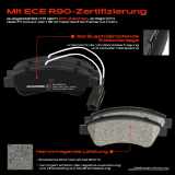 4x Bremsbeläge Hinterachse für Citroën Jumper Bus Kasten Pritsche/Fahrgestell Fiat Ducato Peugeot Boxer