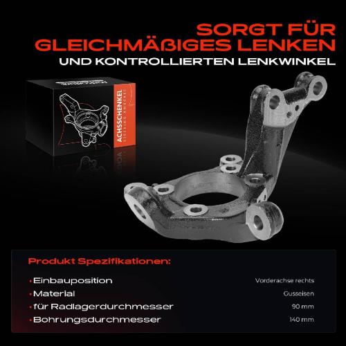 Frankberg 1x Achsschenkel Radaufhängung Vorderachse Rechts für Toyota RAV 4 III Auris Harrier Mirai Bild Frankberg 1x Achsschenkel Radaufhängung Vorderachse Rechts für Toyota RAV 4 III Auris Harrier Mirai