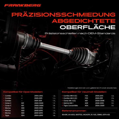 1x Antriebswelle Gelenksatz Vorderachse für Opel Combo Corsa C F08 F68 Meriva X03 Tigra Bild 1x Antriebswelle Gelenksatz Vorderachse für Opel Combo Corsa C F08 F68 Meriva X03 Tigra