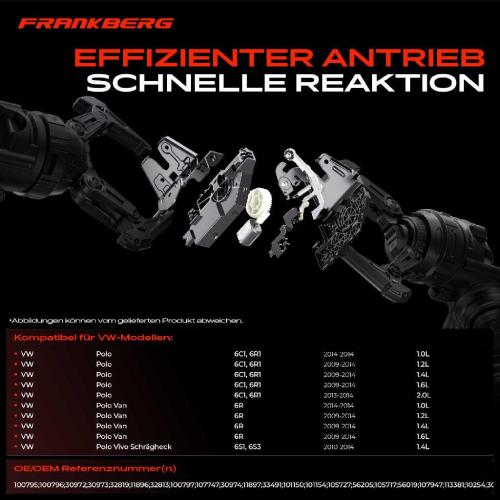 Frankberg 1x Türschloss Fahrzeugheckklappe für VW Polo 6R Jetta 4 Seat Leon Bild Frankberg 1x Türschloss Fahrzeugheckklappe für VW Polo 6R Jetta 4 Seat Leon