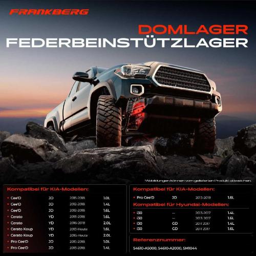 2x Domlager Federbeinstütz lager für Hyundai i30 GD KIA Cee'D JD Cerato YD Bild 2x Domlager Federbeinstütz lager für Hyundai i30 GD KIA Cee'D JD Cerato YD
