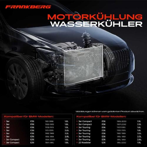 1x Kühler Wasserkühler Motorkühler für BMW 3er E36 Touring Z3 Roadster 316-328 Bild 1x Kühler Wasserkühler Motorkühler für BMW 3er E36 Touring Z3 Roadster 316-328